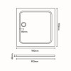 GRADE A1 - Square Low Profile Shower Tray 900 x 900mm - Slim Line