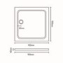 GRADE A1 - Square Low Profile Shower Tray 900 x 900mm - Slim Line
