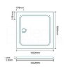 GRADE A1 - Square Low Profile Shower Tray 1000 x 1000- Slim Line
