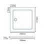Low Profile Shower Tray 1000 x 1000mm Stone Resin - Slim Line
