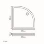 Quadrant Low Profile Shower Tray 800 x 800mm - Slim Line