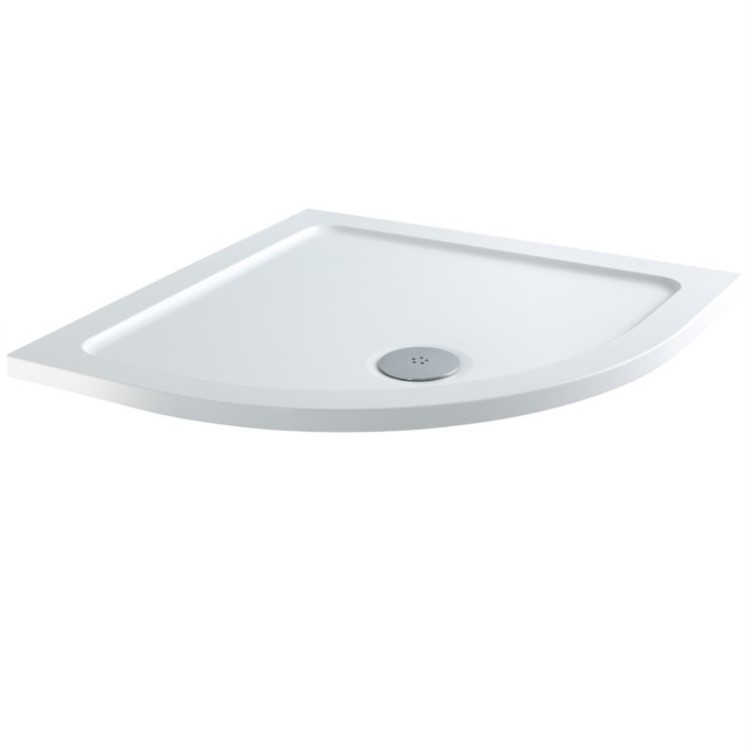 Stone Resin Low Profile Quadrant Shower Tray 1000 x 1000mm - Slim Line
