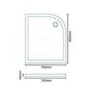 Offset Quadrant Right Hand Low Profile Shower Tray 900 x 760mm - Slim Line