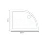Left Hand Offset Quadrant Low Profile Shower Tray 1200 x 900mm - Slim Line
