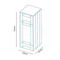 Nottingham White Single Door & Drawer Storage Unit