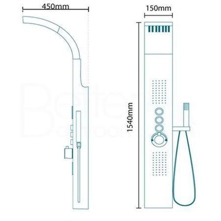 Catalina Mirrored Thermostatic Shower Tower Panel