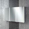 120mm Wall Hung Mirrored Cabinet - Landscape 3 Door Bathroom Storage - Perth Range