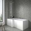 Left Hand L-Shaped Shower Bath - L1670 x W850mm