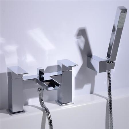 Quadra Waterfall Basin Mixer and Bath Shower Mixer Tap Pack