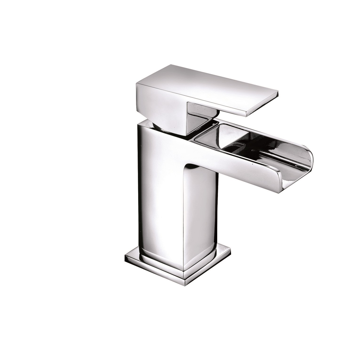 Chrome Cloakroom Mono Waterfall Basin Mixer Tap - Quadra