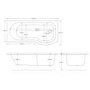 GRADE A2 - Dee Right Hand P Shape Shower Bath - 1675 x 800mm