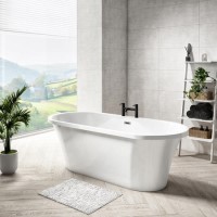 GRADE A1 - Venice Freestanding Bath Double Ended - 1670 x 730mm