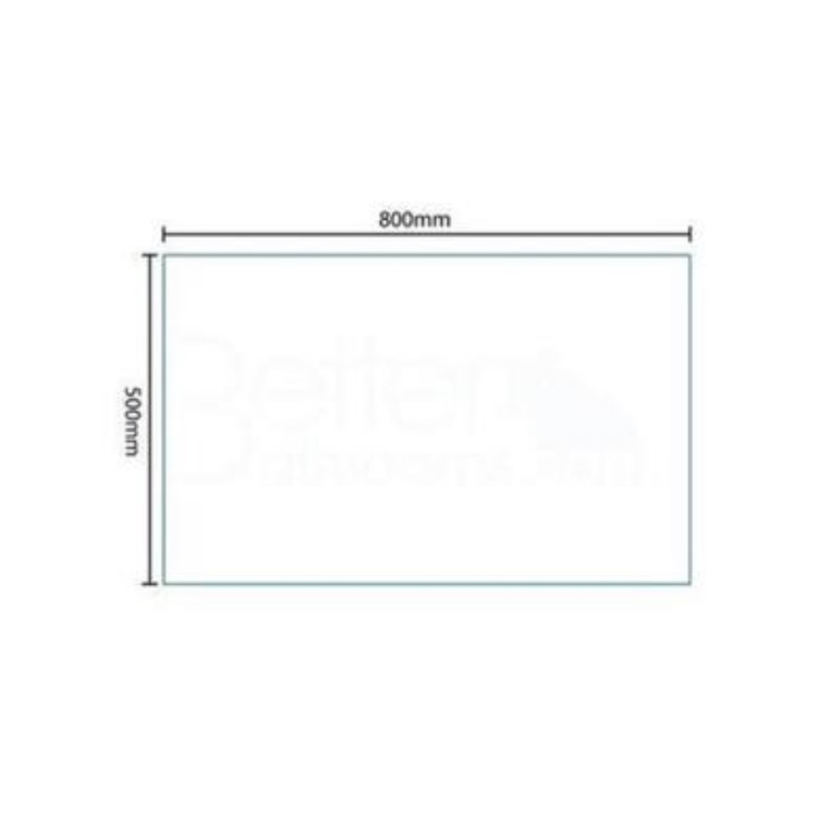 800 x 500mm Back Lit Illuminated LED Mirror - Poppy