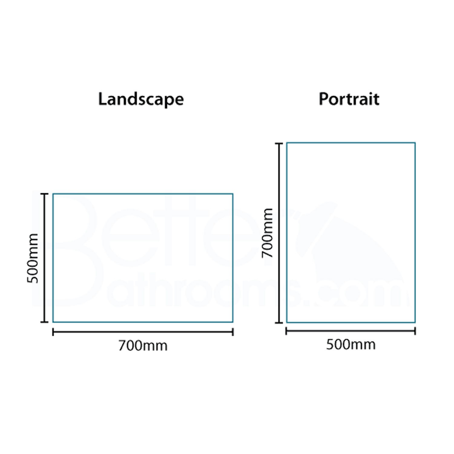 Square Bathroom Mirror Helios Range