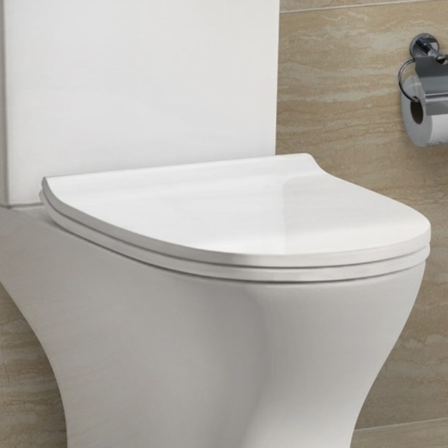 GRADE A1 - Soft Close Toilet Seat - Slim Design - Top Fixing -Portland