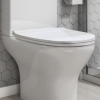 White Round Slim Soft Close Toilet Seat - Portland