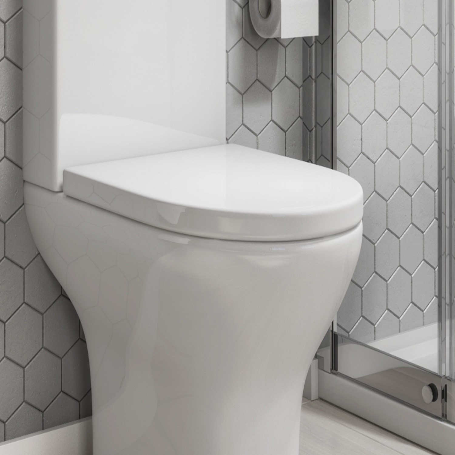 Portland Soft Close Toilet Seat - Wrap around Design - Top Fixing
