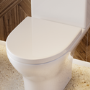 White Round Soft Close Toilet Seat - Portland