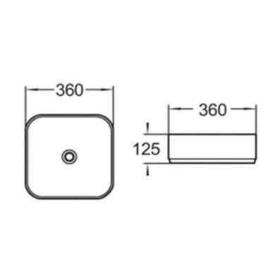 GRADE A1 - Augusta 360mm Matt White Countertop Basin