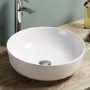 600mm White Freestanding Countertop Vanity Unit with Basin - Portland