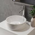 BeBa_17310 Gloss White Round Countertop Basin 388mm - Alaska