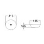 GRADE A1 - 415mm Round Countertop Basin - Kansas