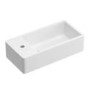 GRADE A1 - Wall Hung Cloakroom Basin Left Hand 405mm - Detroit