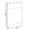 500mm White Back to Wall Toilet Unit Only- Portland