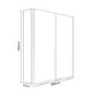 White Mirrored Wall Bathroom Cabinet 600 x 650mm - Portland
