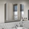 White Mirrored Wall Bathroom Cabinet 800 x 650mm - Portland