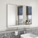 BeBa_17347 Rectangular White Oak Mirror With Shelf 650 x 900mm - Boston