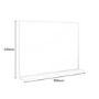 GRADE A1 - 900mm White Mirror With Shelf - Boston