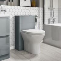 500mm Light Grey Back to Wall Toilet Unit Only - Portland