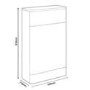 500mm Light Grey Back to Wall Toilet Unit Only - Portland