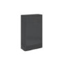 GRADE A2 - 500mm Dark Grey Gloss WC Toilet Unit - Portland