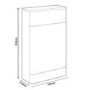 500mm Dark Grey Gloss WC Toilet Unit - Portland