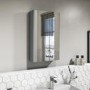 Light Grey Mirrored Wall Bathroom Cabinet 400 x 650mm - Portland