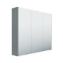 800mm Wall Hung Mirrored 3 Door Cabinet Gloss Light Grey - Portland