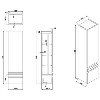 GRADE A1 - 400mm Wall Hung 2 Door Storage Unit Light Oak - Boston