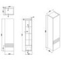 GRADE A1 - 400mm Wall Hung 2 Door Storage Unit Light Oak - Boston