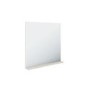 Rectangular Oak Mirror With Shelf 650 x 600mm - Boston