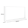 Large Oak Bathroom Mirror with Shelf 1200 x 650mm - Boston