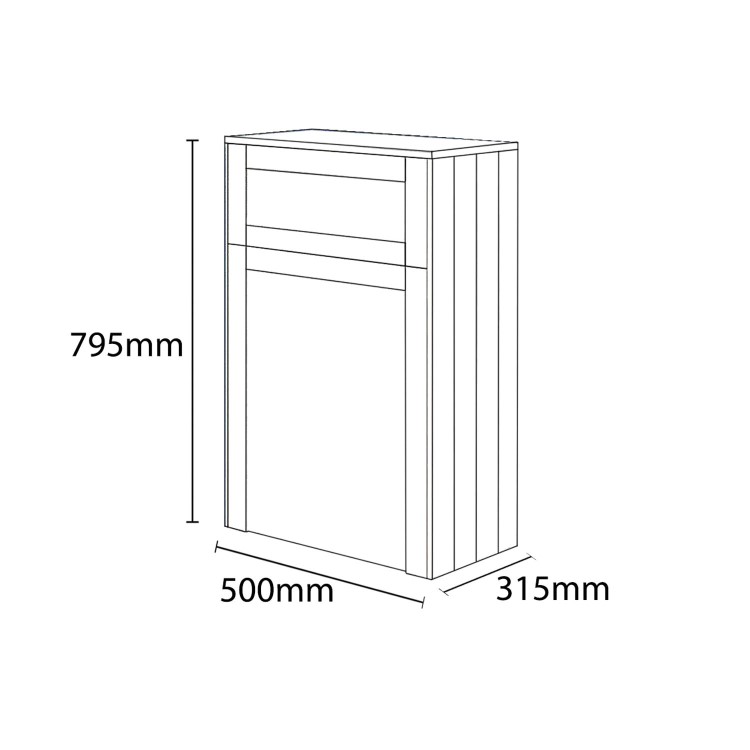 500mm WC Toilet Unit Indigo Blue Traditional Style - Nottingham