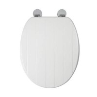 GRADE A1 - Flexi Fix Hayward White Toilet Seat