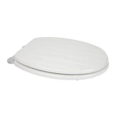 GRADE A1 - Flexi Fix Hayward White Toilet Seat