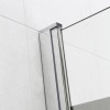 GRADE A1 - Shower Bath Screen with Mirrored Panel - H1400 x W850mm