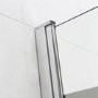 GRADE A1 - Shower Bath Screen with Mirrored Panel - H1400 x W850mm
