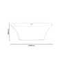 Tapered Freestanding Bath - L1500 x W720mm - Toronto