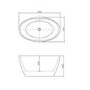 GRADE A2 - Alvor 1500 x 720 Matt Finish Oval Freestanding Bath
