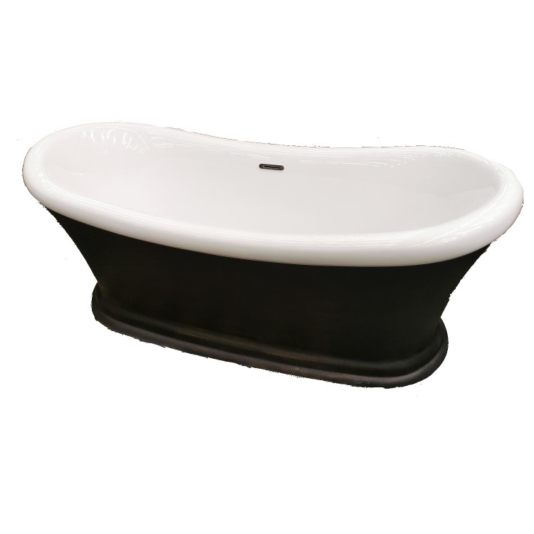 Capella Bronze Freestanding Double Ended Slipper Bath - L1700 x W740mm